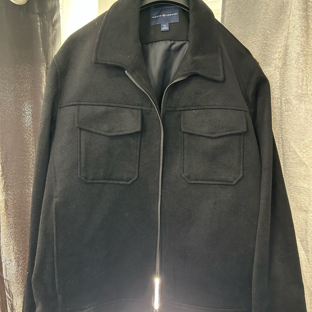 Joseph Abboud Black Shirt Jacket